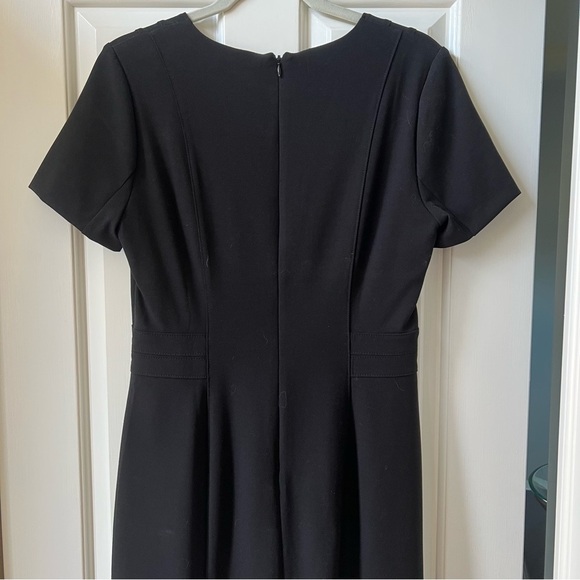 White House Black Market Black Sheath Mini Dress V-Neck - Picture 6 of 8